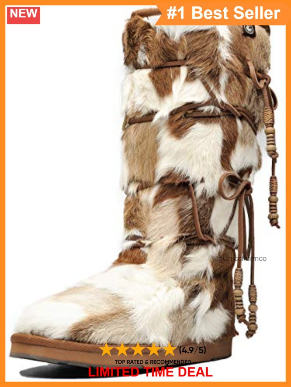 Merino Wool Shearling Lined Snow Boots Knee High Winter